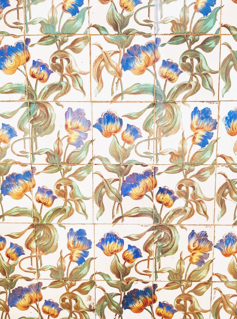 Tiles at Estoi Palace, Algarve, Portugal