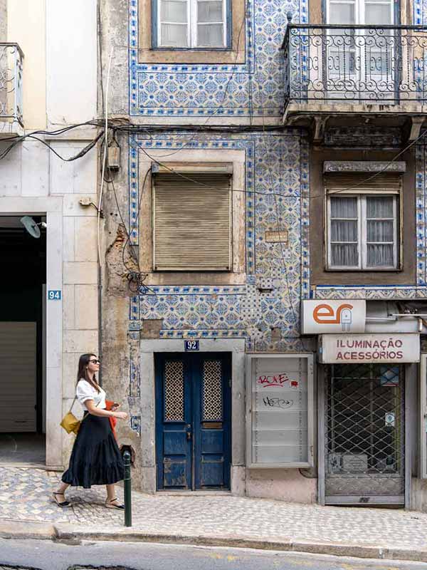 Lisbon tiles with Daniela