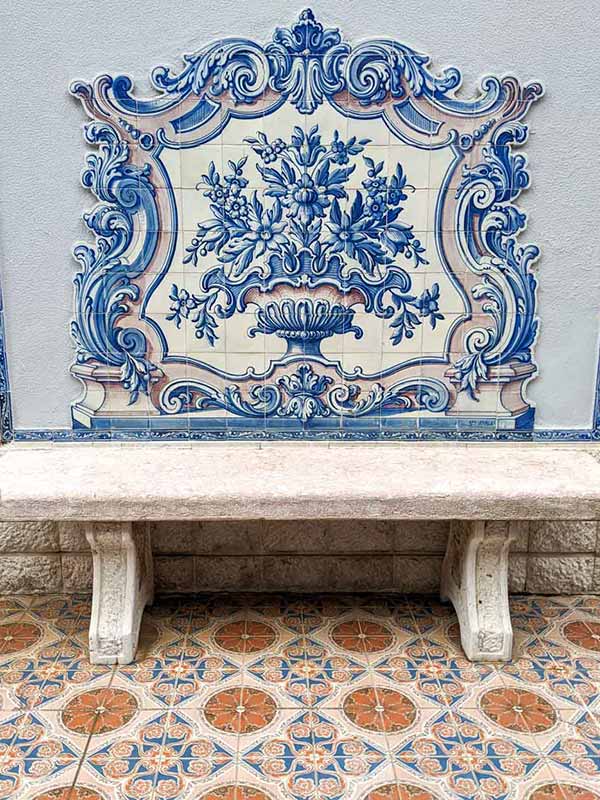 Lisbon tiles at a house in suburbs