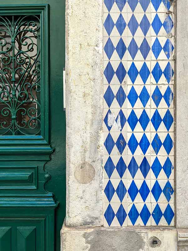Lisbon tiles azulejos blue