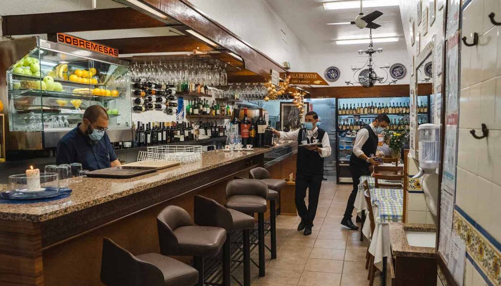 Interior of Restaurante Antunes, Porto, Portugal