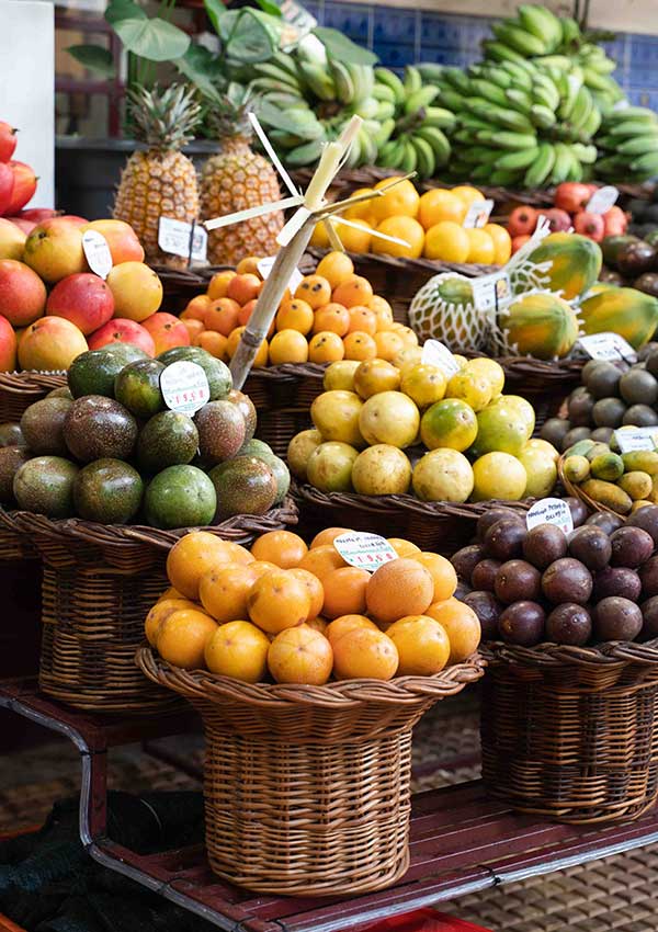 Tropical fruits Madeira Island