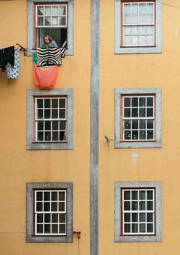 Lady in the window, Porto, Portugal