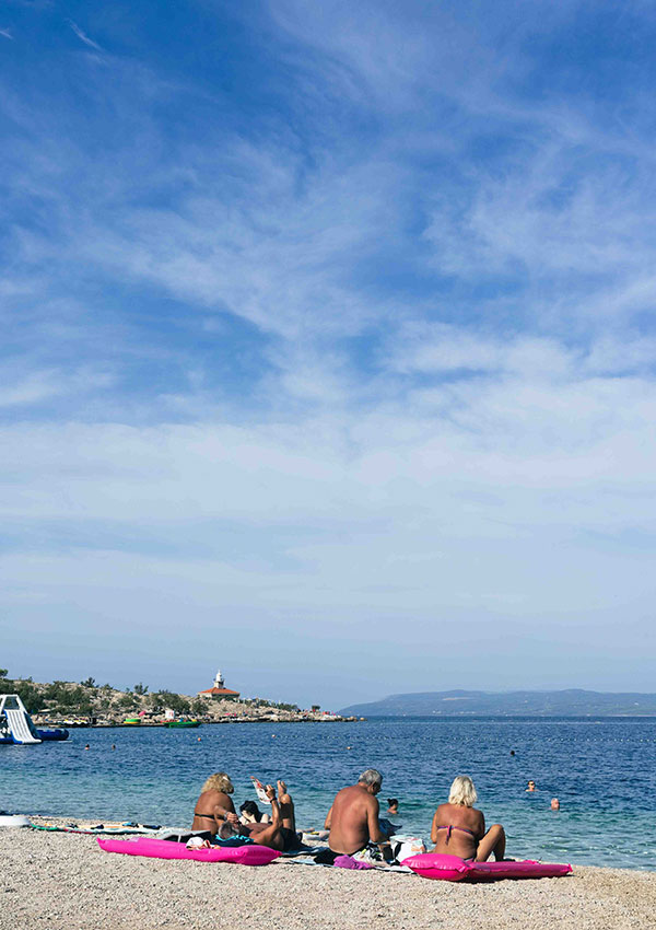 Makarska Beach on the Dalmatian Coast in Croatia