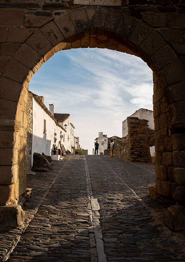 Looking into the door of Monsaraz, one of the most beautiful villages in Portugal