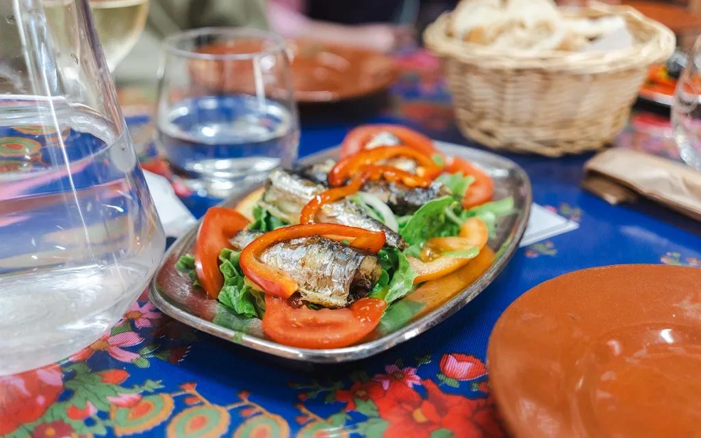 Sardine salad on the best Lisbon food tour with Eating Europe