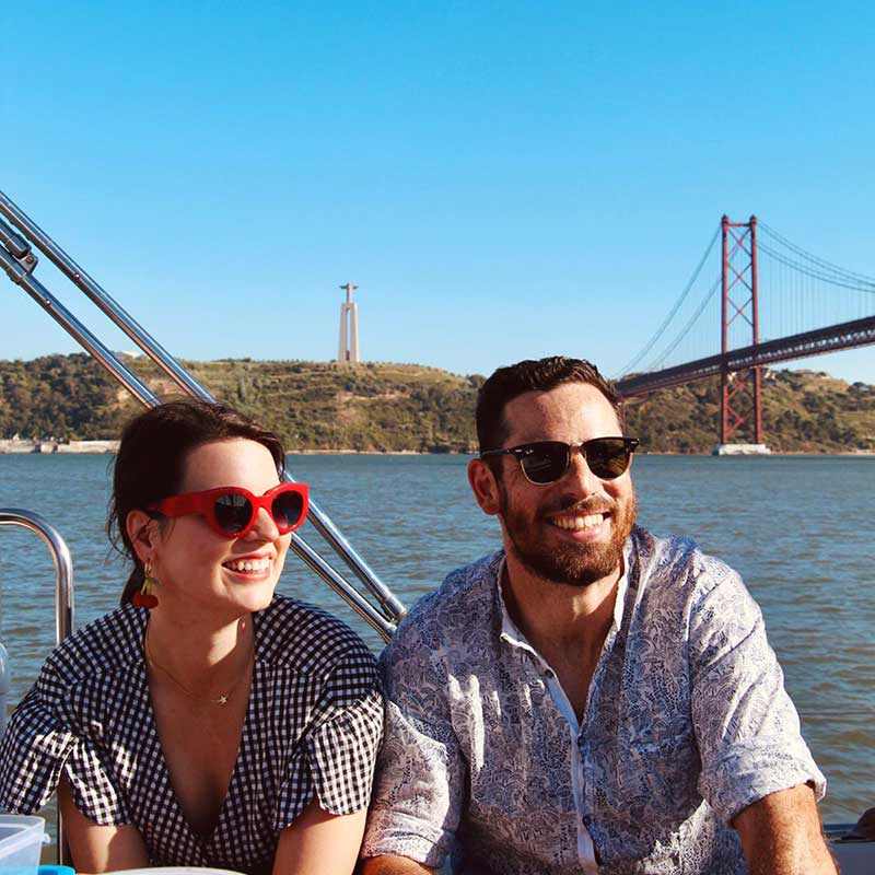 Daniela and Jorge on a boat cruise