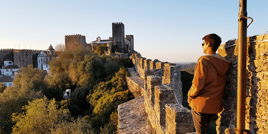 Old town walls, Obidos, Portugal