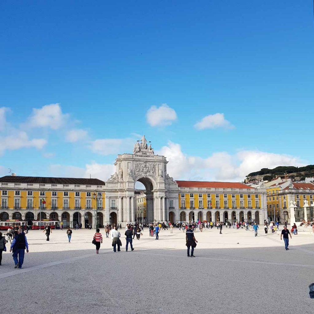 Praçq do Comercio and Arco de Rua Augusta, Lisbon Portugal