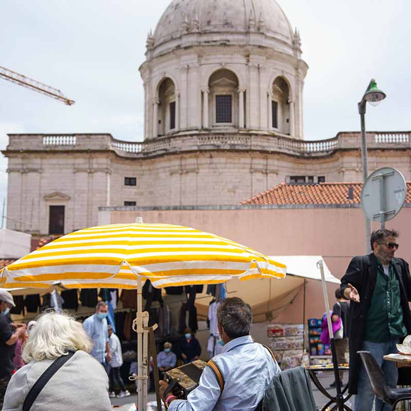 Life at Feira de Ladra, Lisbon Portugal