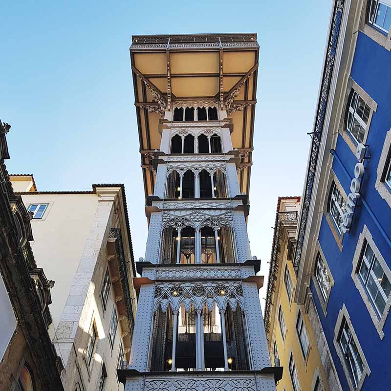 Santa justa lift chiado, Lisbon Portugal