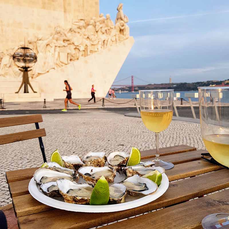 Oyster van outside Monument to the Discoveries, Lisbon