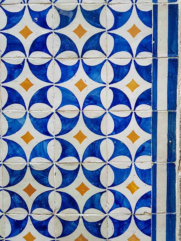 Lisbon tiles azulejos blue