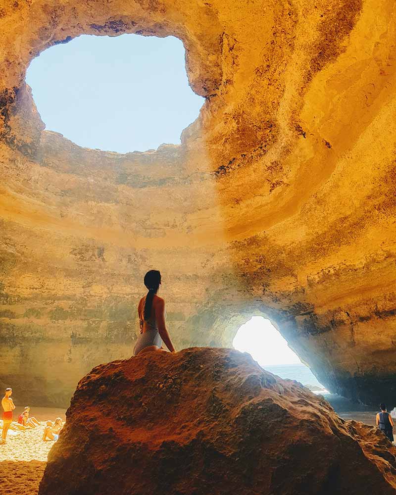 Inside the Benagil Cave, Algarve, Portugal