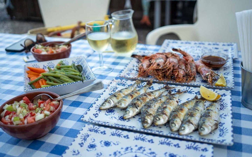 Seafood at Casa Corvo, Portugal