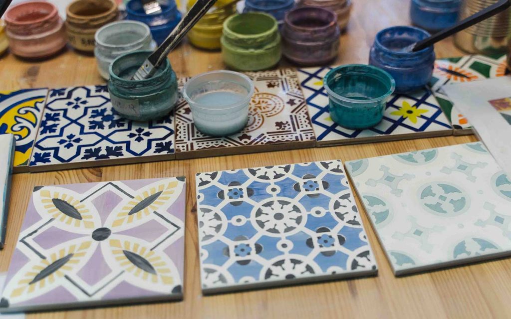 Ceramic Coasters with Portuguese Patterns