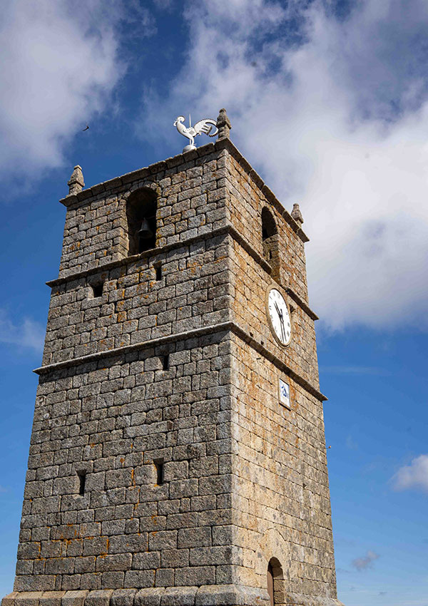 Clock tower in Monsanto Historic Rock Village Portugal