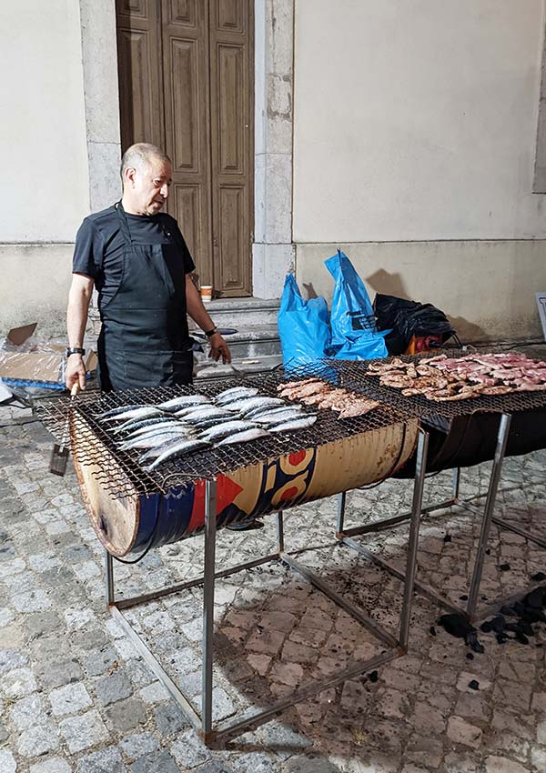 Sardines are celebrated at a food festival in Portugal