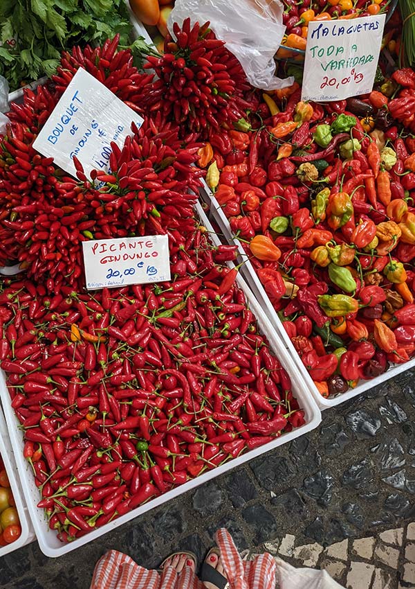 Chili at Mercado do Livramento in Setubal