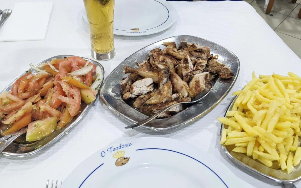 The best Guia piri piri chicken at O Teodosio in the Algarve