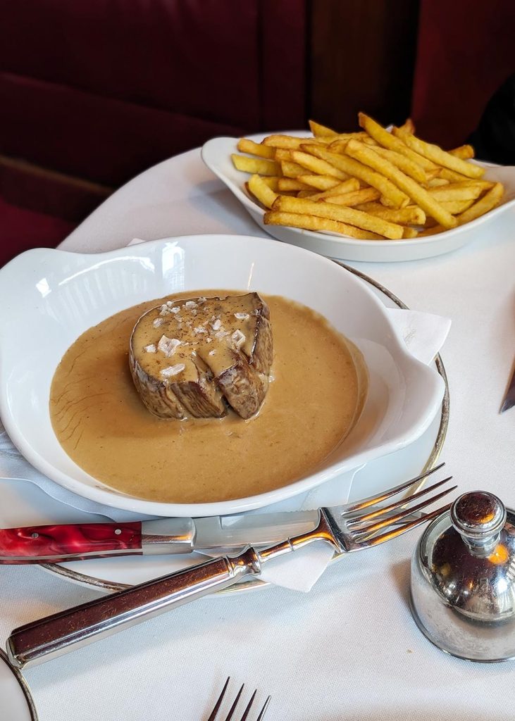 Beautiful steak and chips at Brilhante in Lisbon