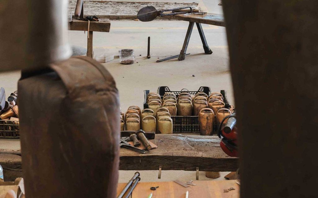 Learning about how cowbells are made by the Alentejo artisans at Chocalhos Pardalinho