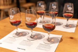 Porto wine tasting tours at Cockburn's in Vila Nova de Gaia. Here I'm tasting three tawnys at Cockburn's port wine cellars